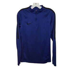 Nike Dri-FIT Mens Small Quarter Zip Training Top Blue Athletic Pullover